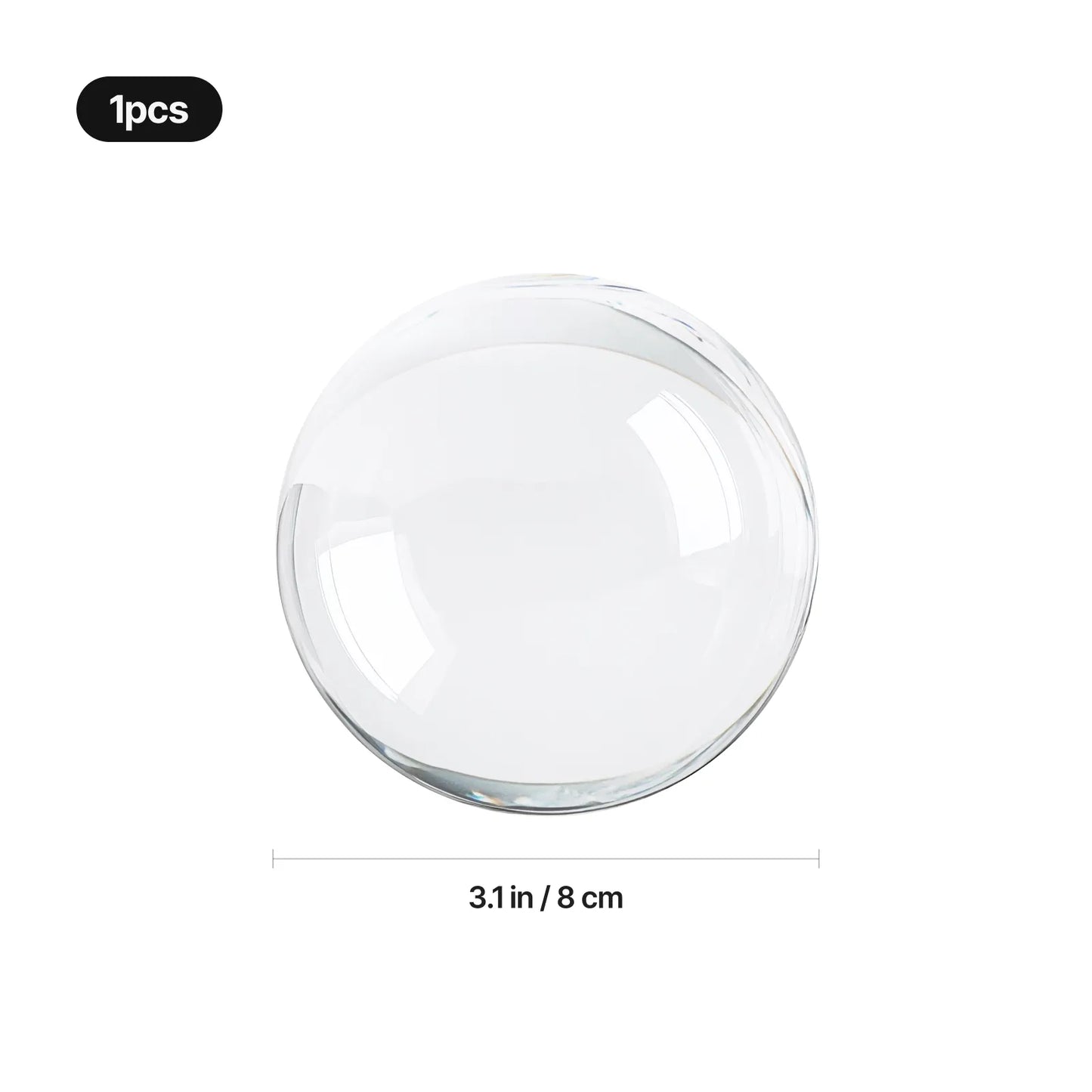 Crystal sphere dimensions