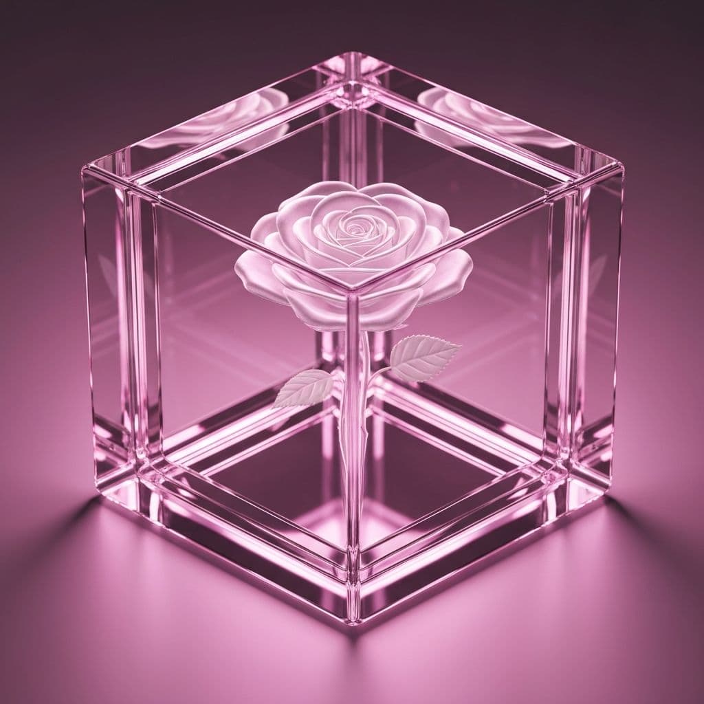 3D Crystal Rose