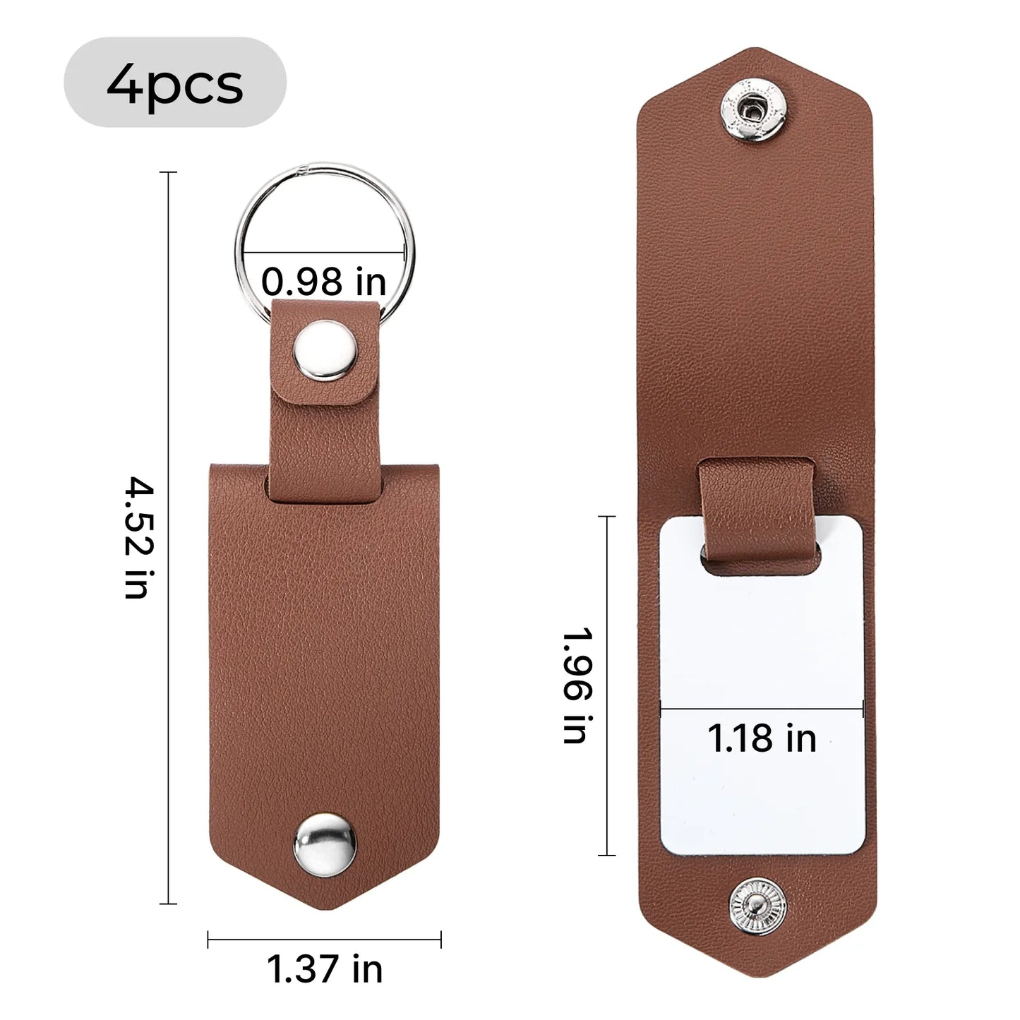 Leather keychain dimensions