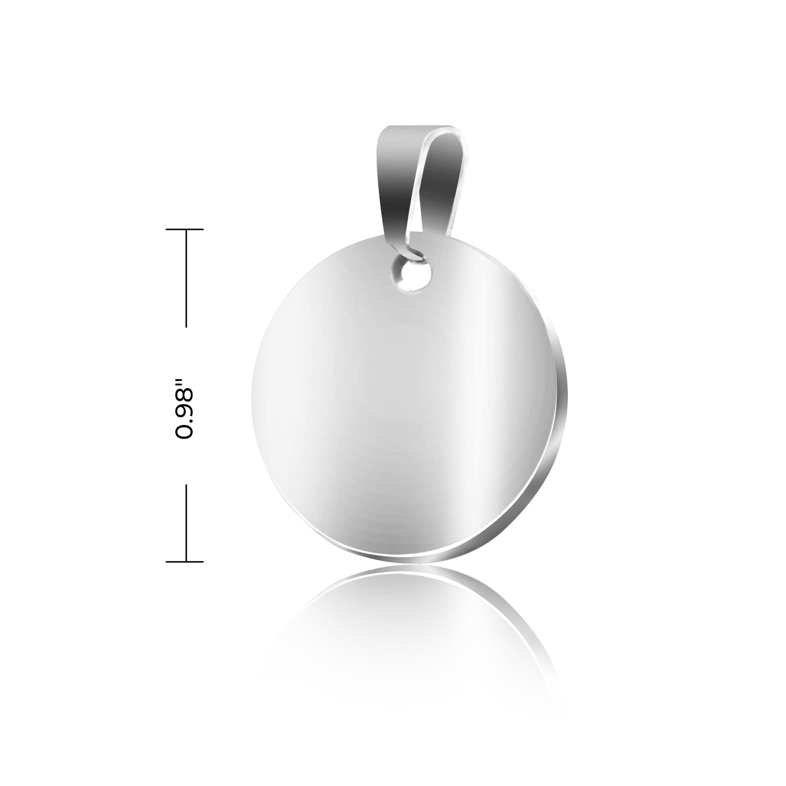 Round pet tag dimensions