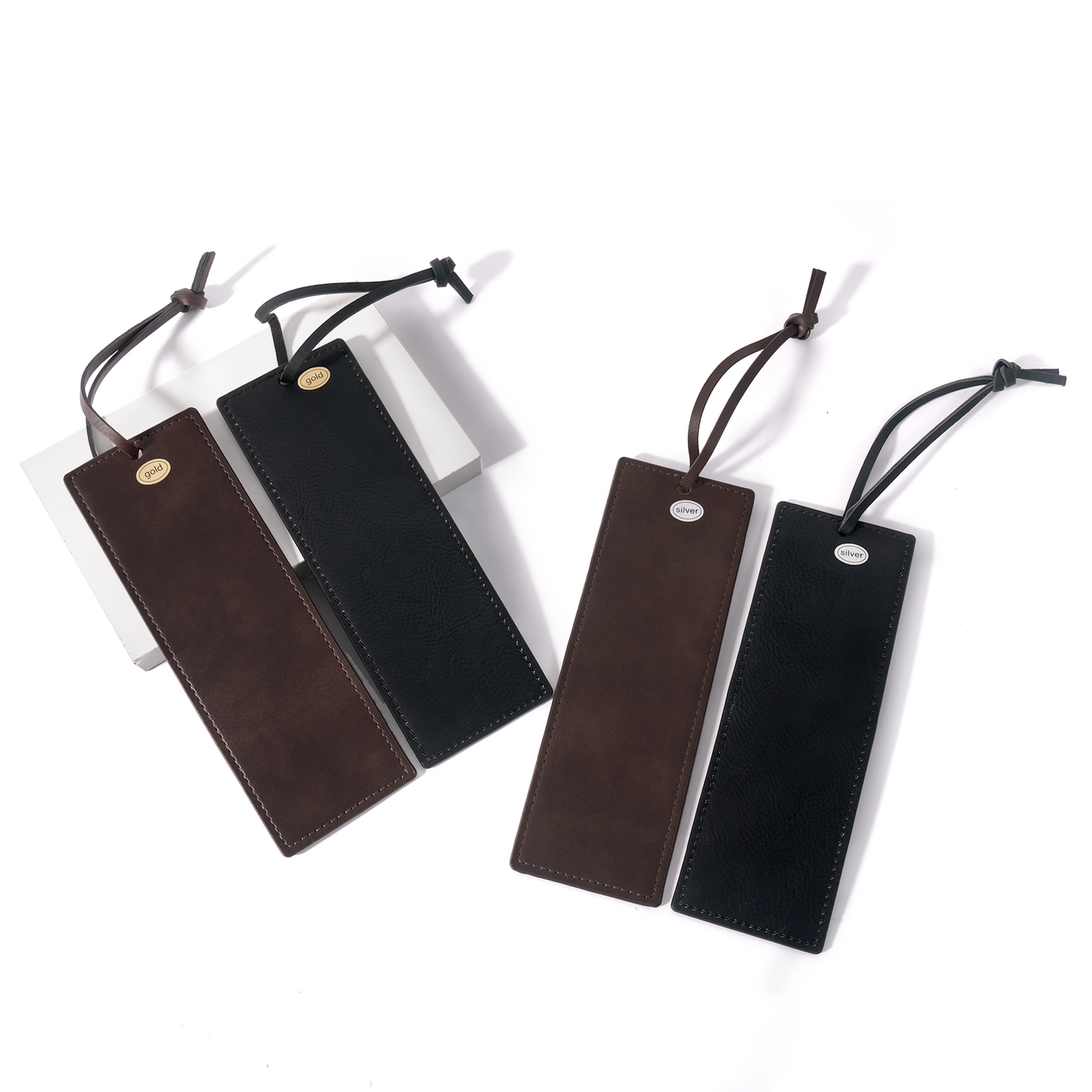 PU leather patch bookmarks