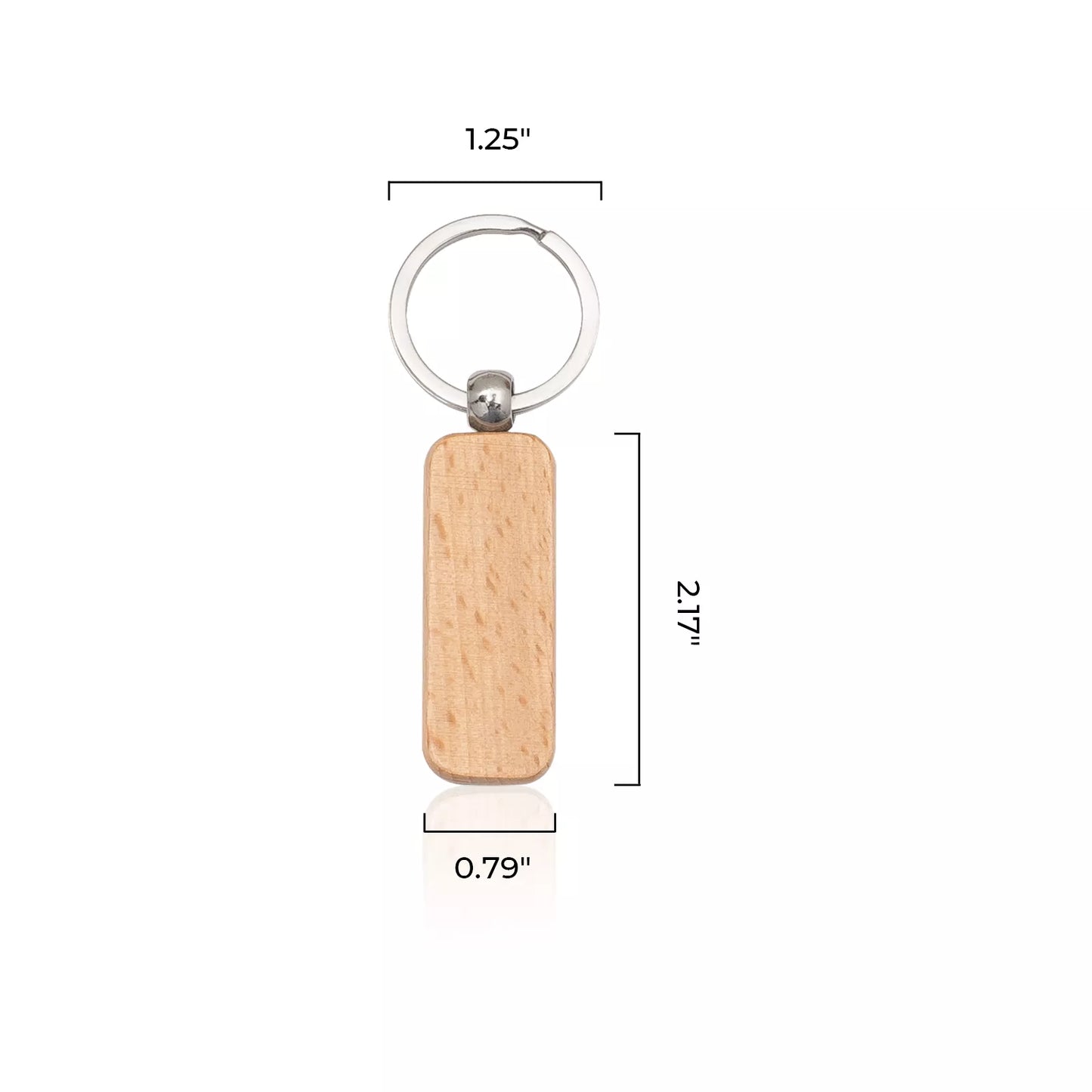 Wooden keychain personalization example