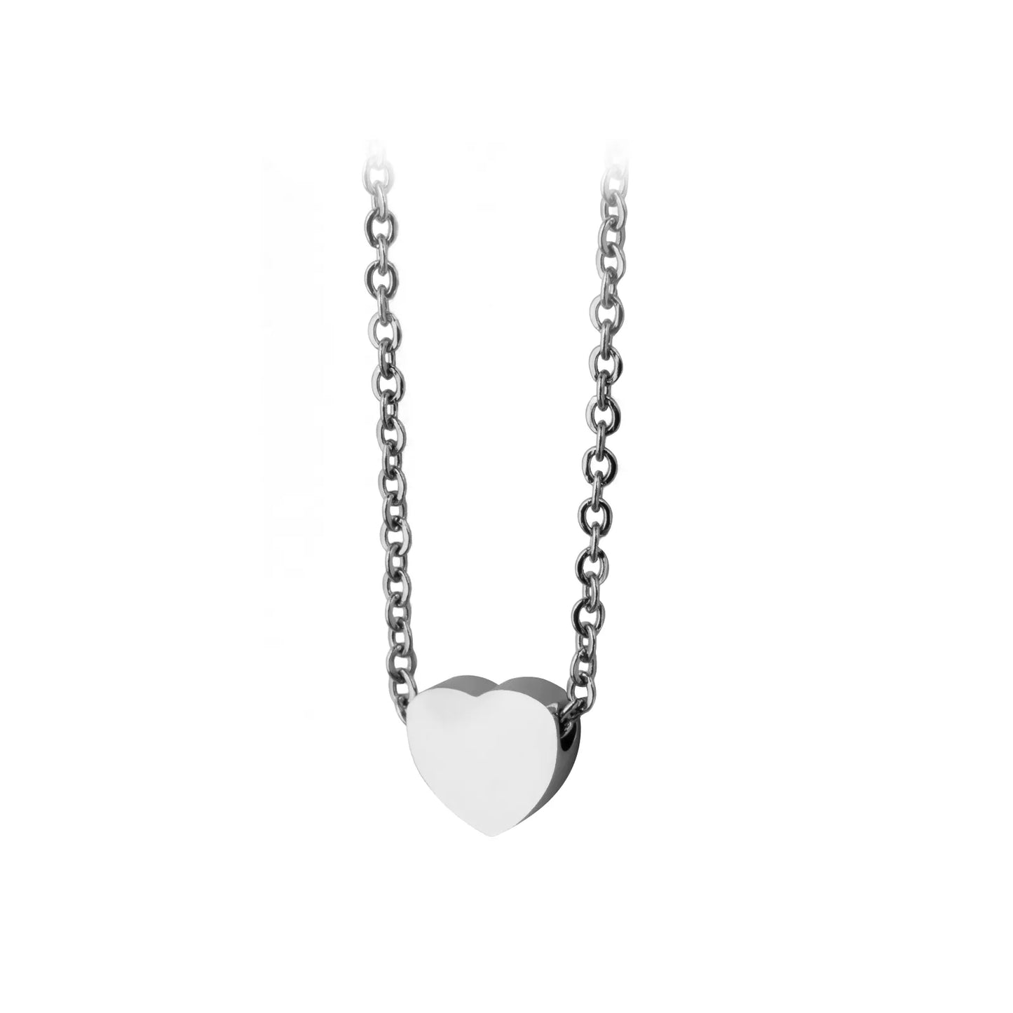 Heart necklace worn