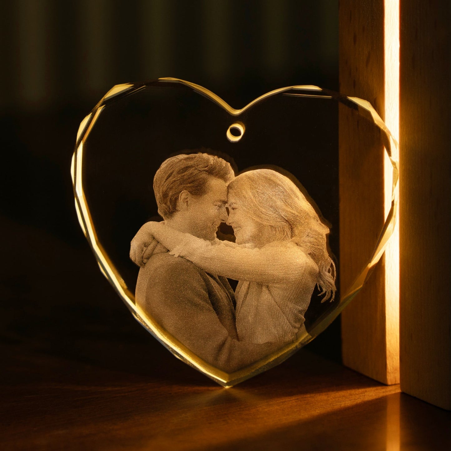 Heart crystal ornament detail