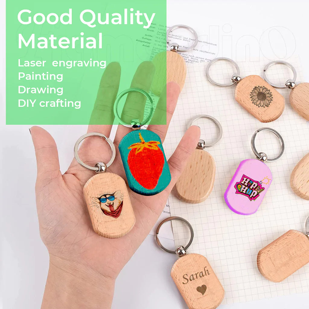 Wooden keychain blanks