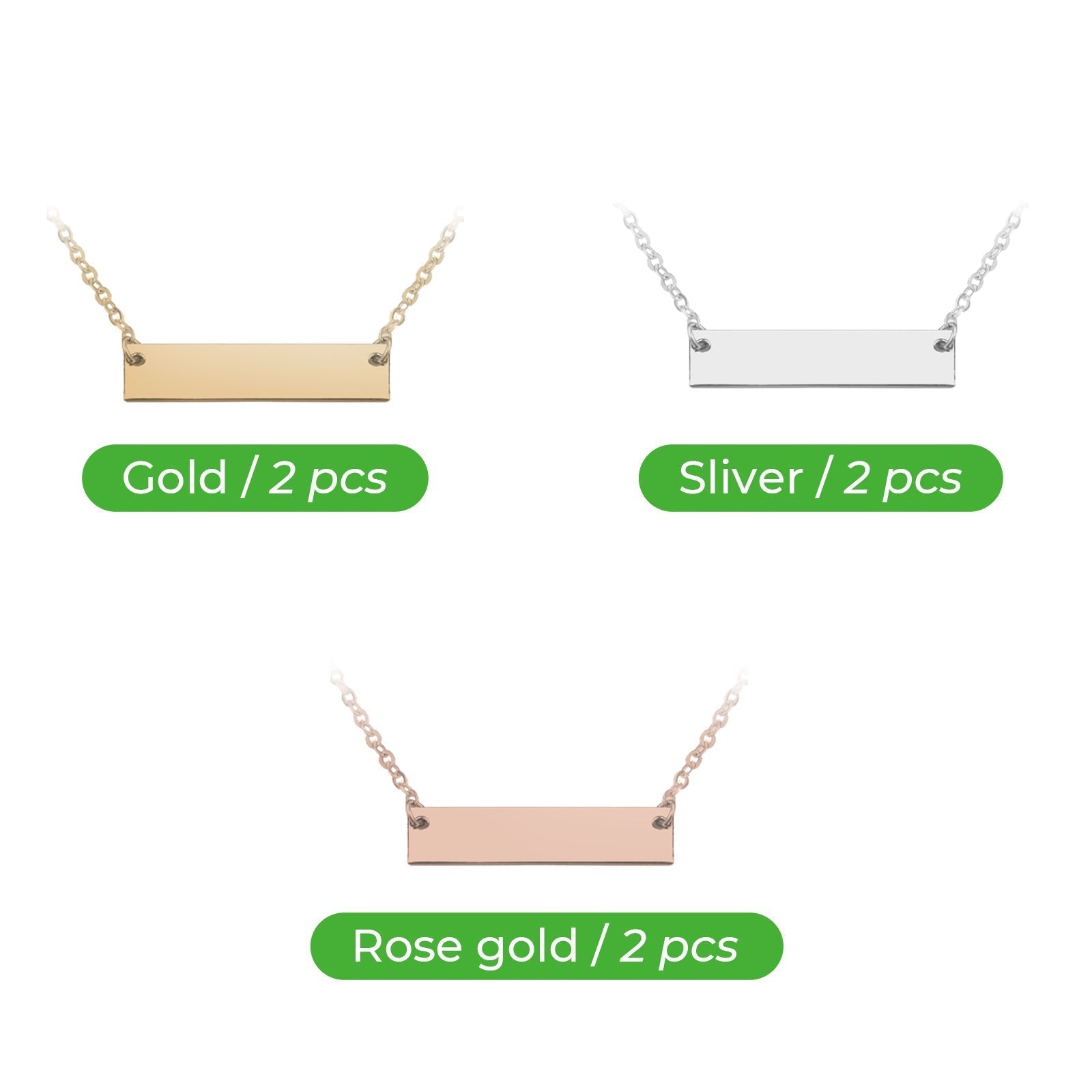 Bar necklace detail