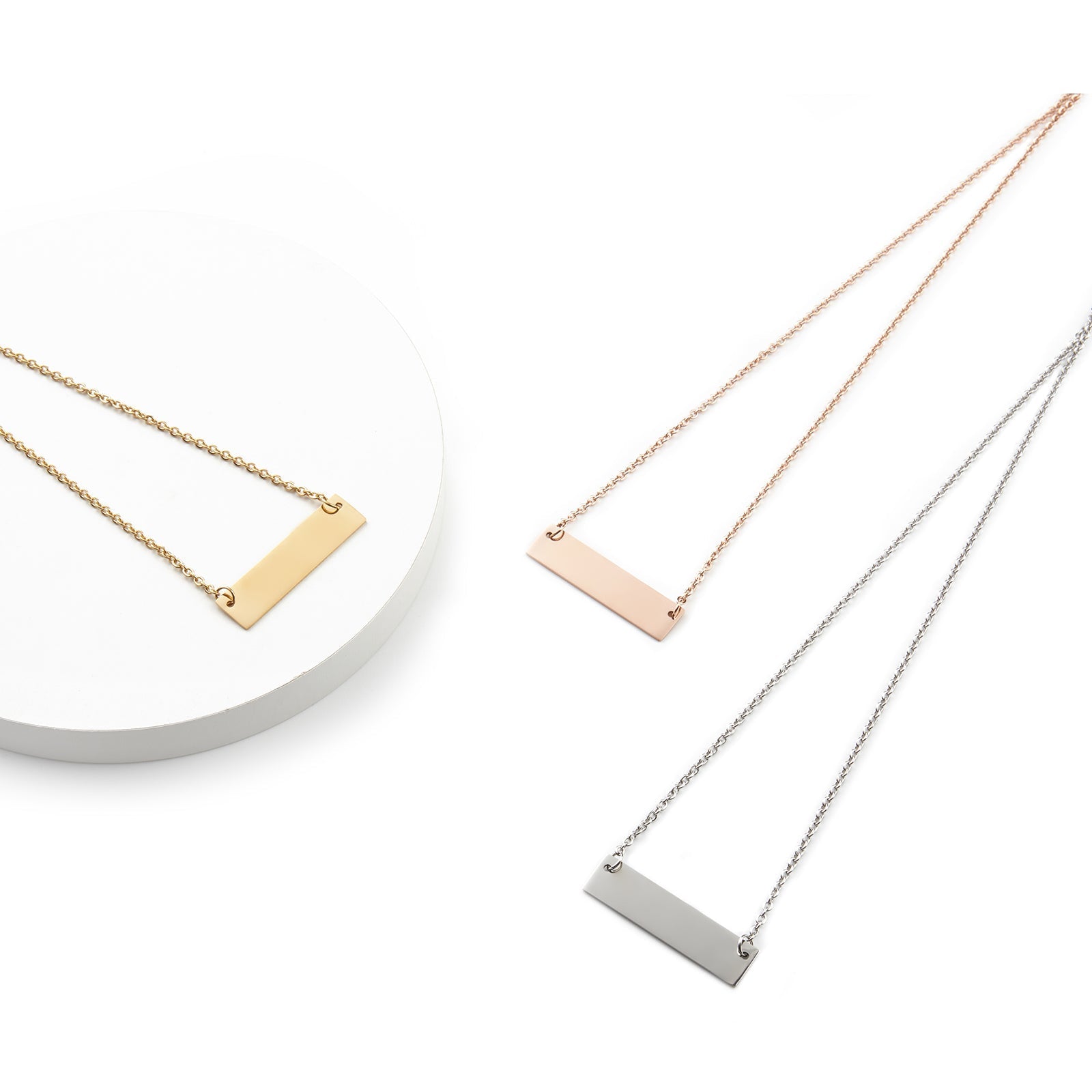 Horizontal bar necklace