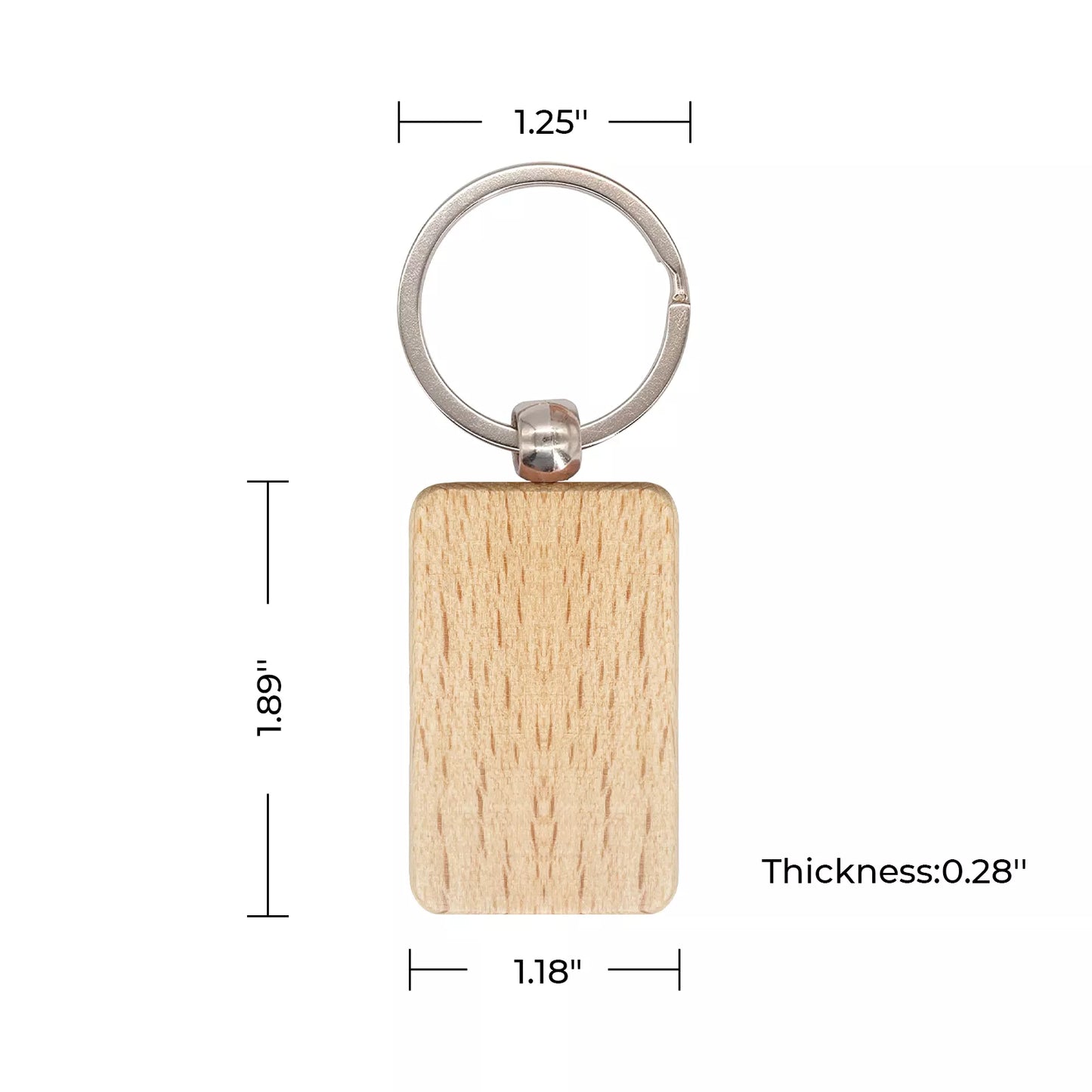 Wooden keychain pack contents