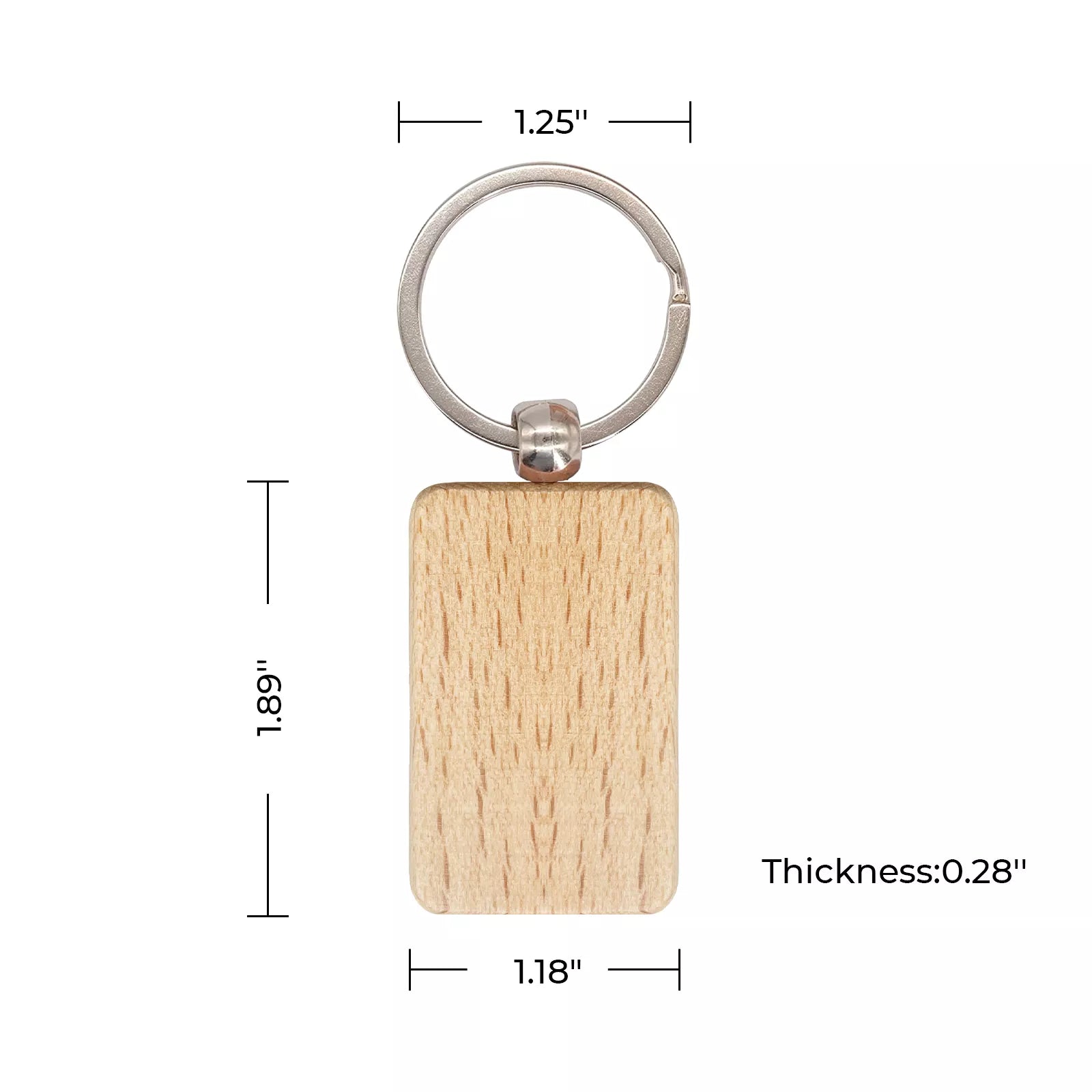 Wooden keychain pack contents