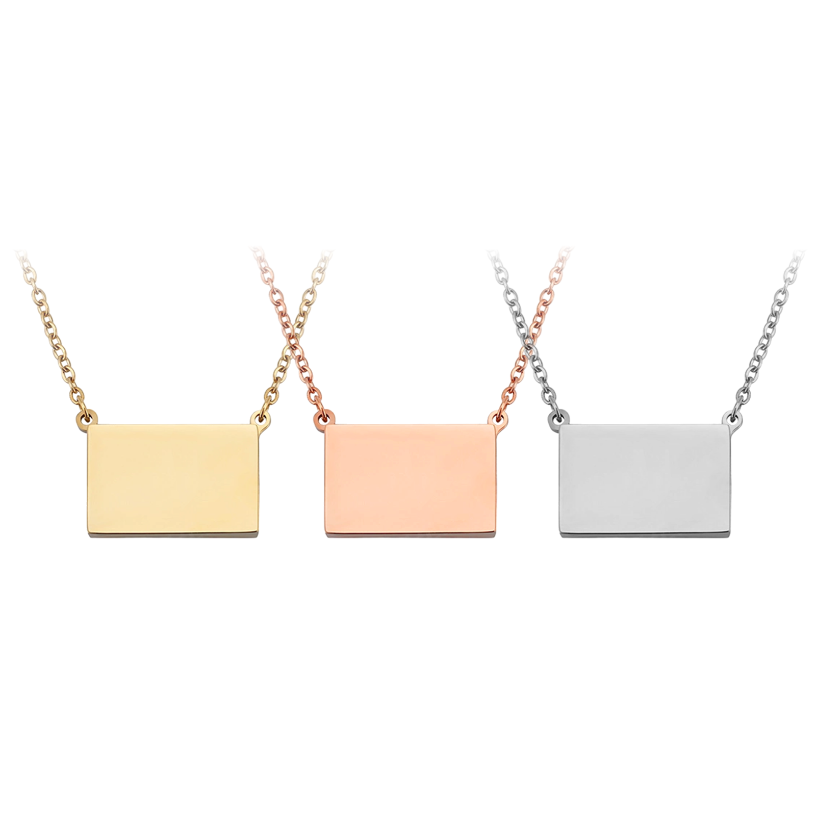 Gold pull-out envelope locket necklace