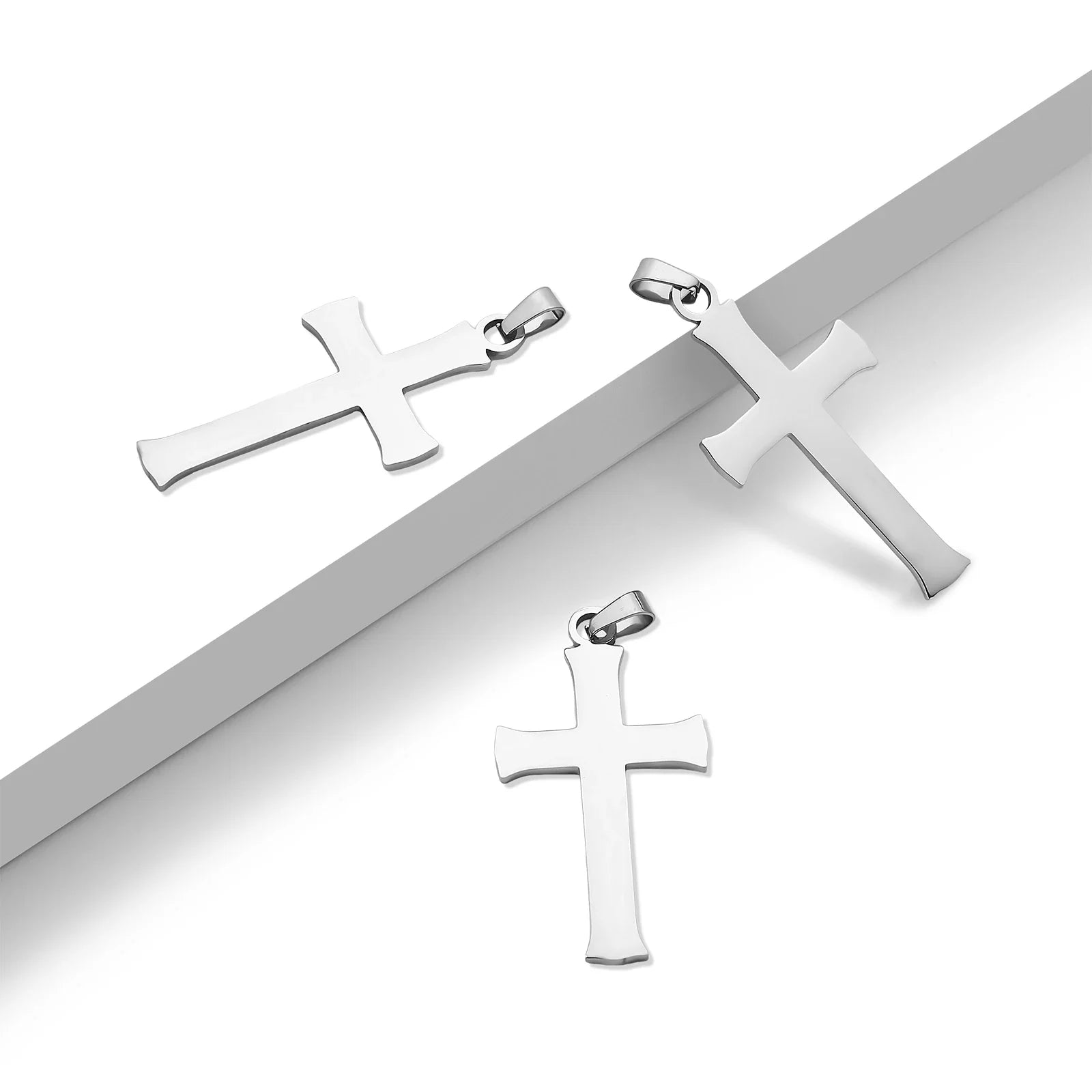 Stainless steel cross pendant
