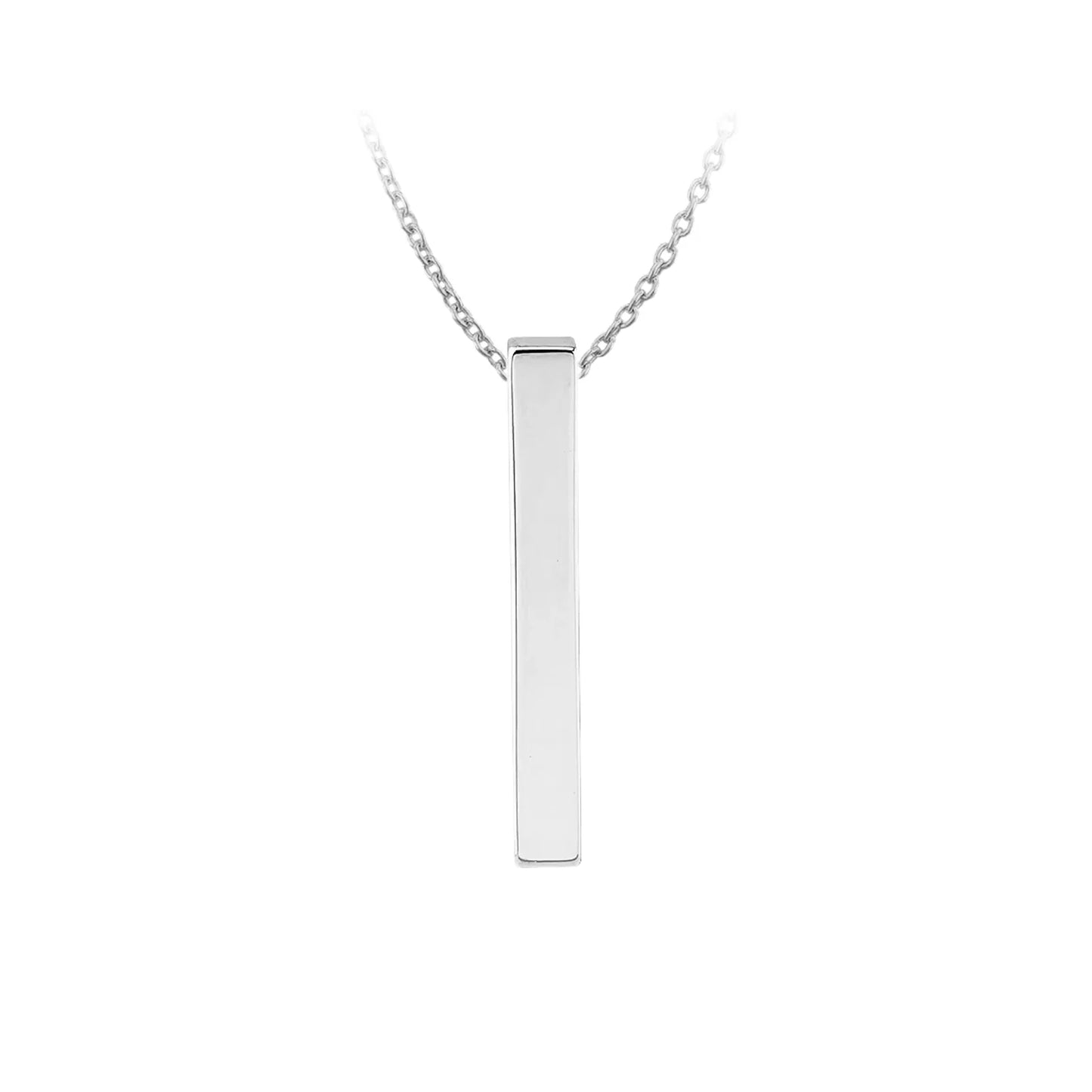Vertical bar necklace, black