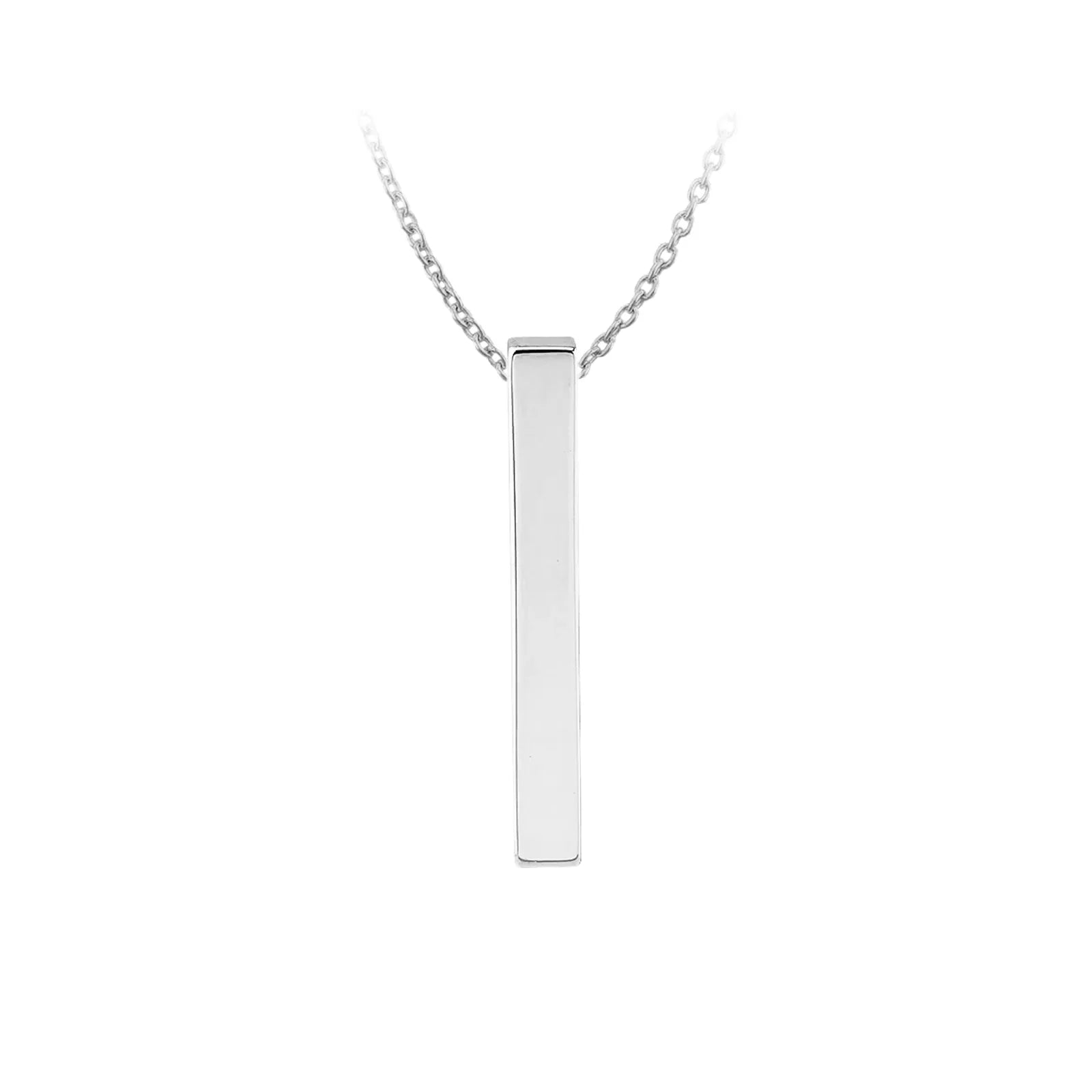 Vertical bar necklace, black