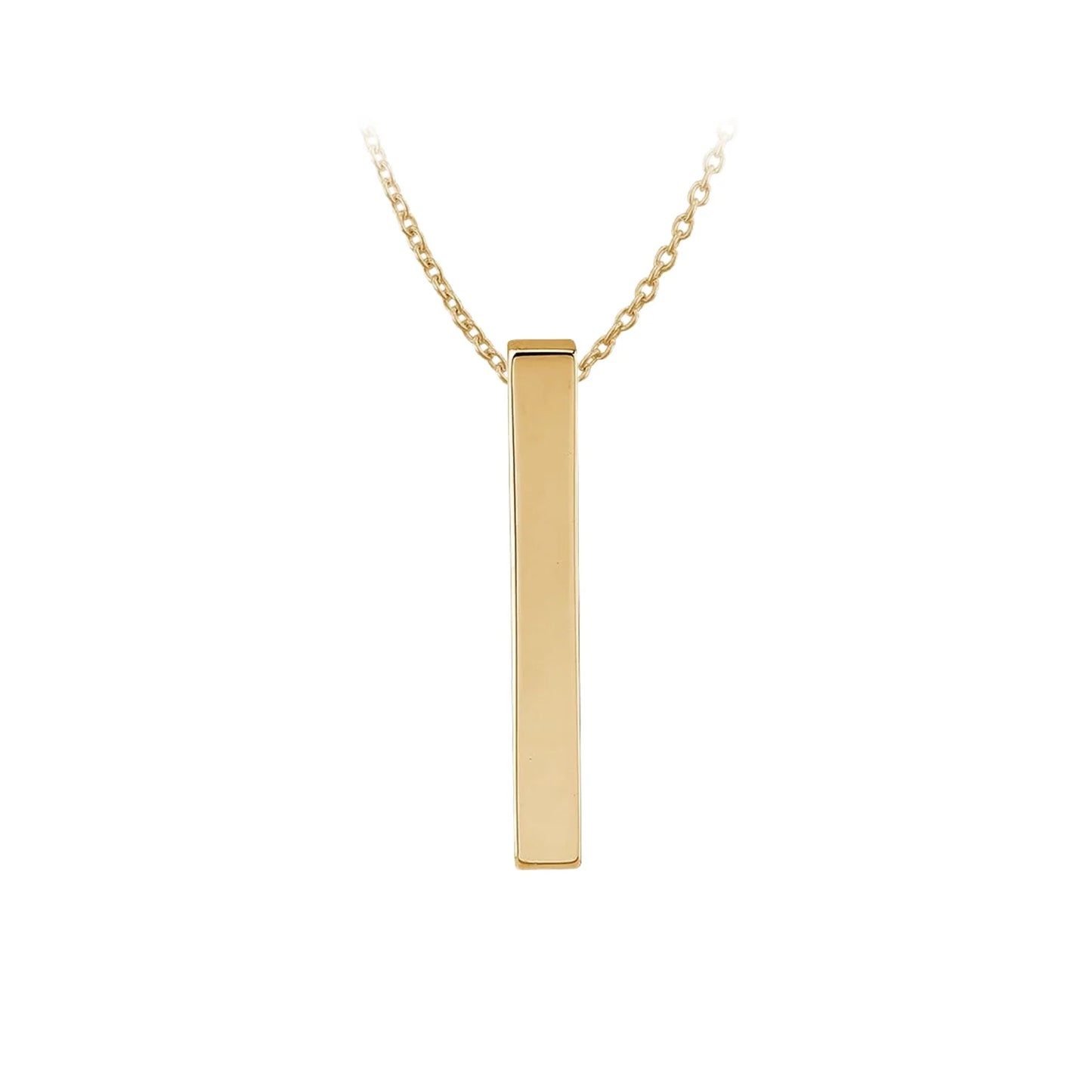 Vertical bar necklace, gold