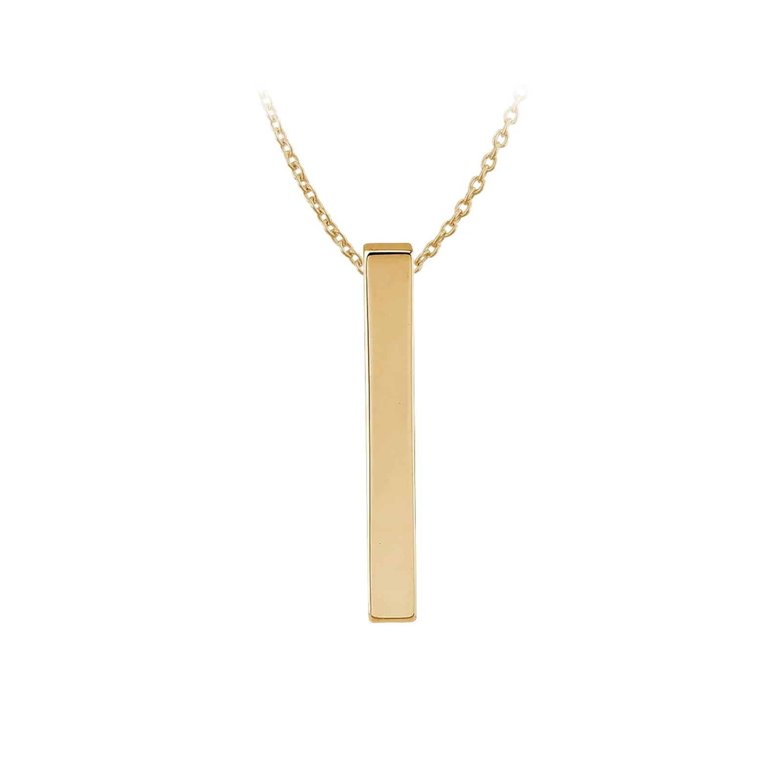 Vertical bar necklace, gold