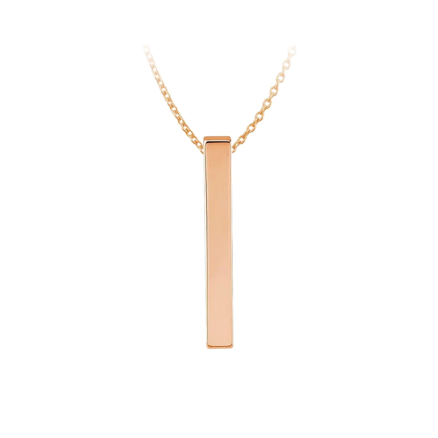 Vertical bar necklace, silver