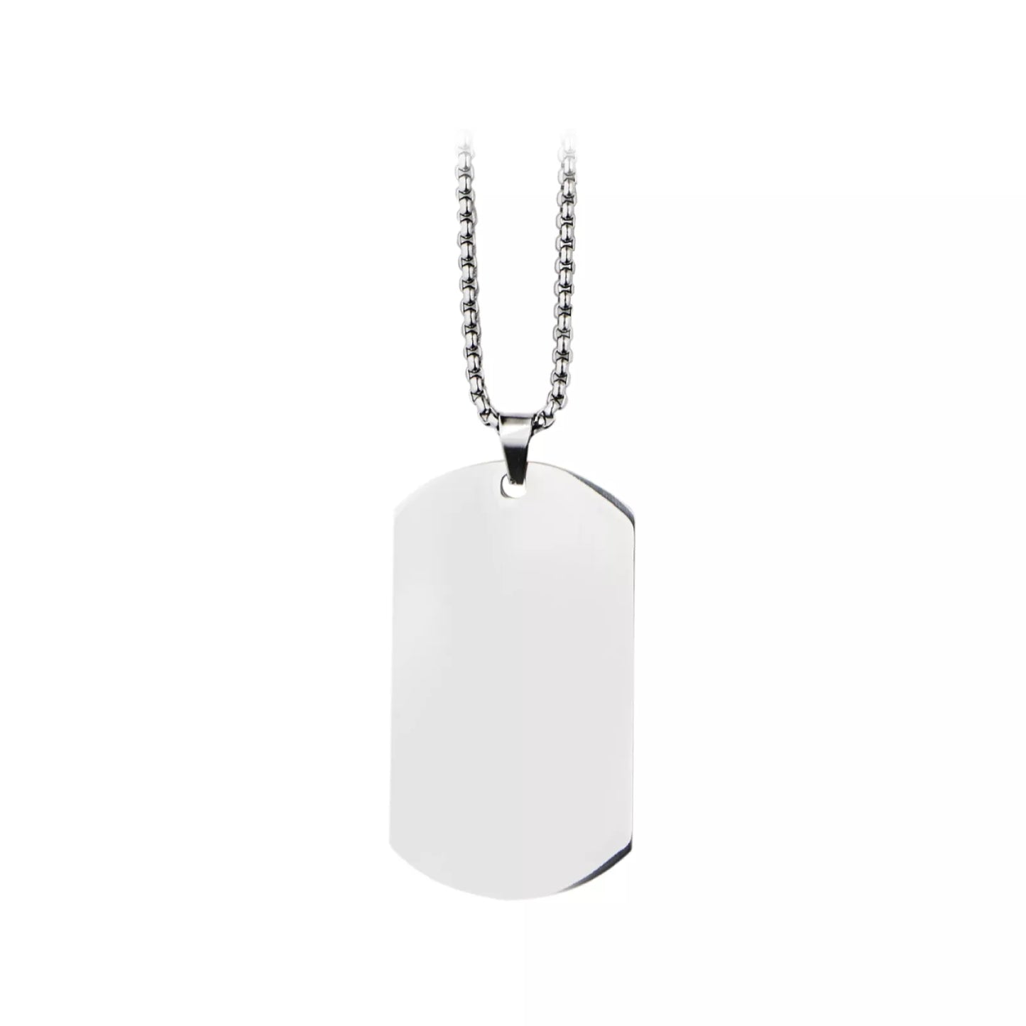 Silver military pendant necklace
