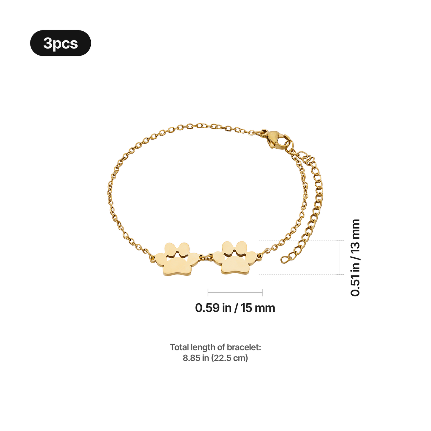 Paw charm bracelet pack
