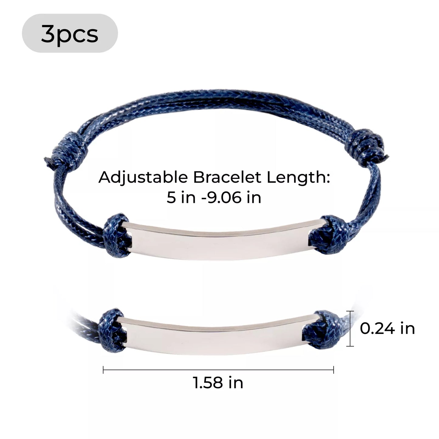 Cord bracelet tag detail