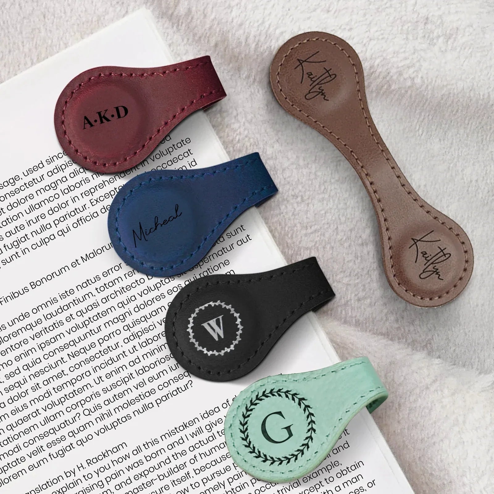 PU magnetic bookmarks in mixed colors