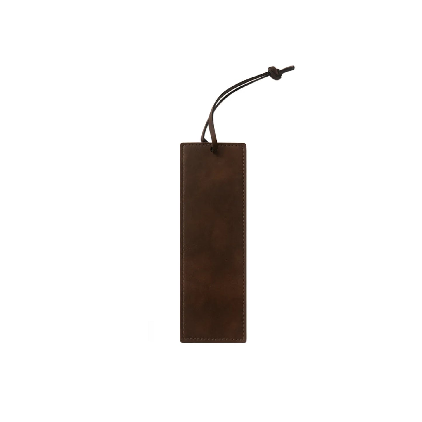 Leather patch bookmark, brown and gold