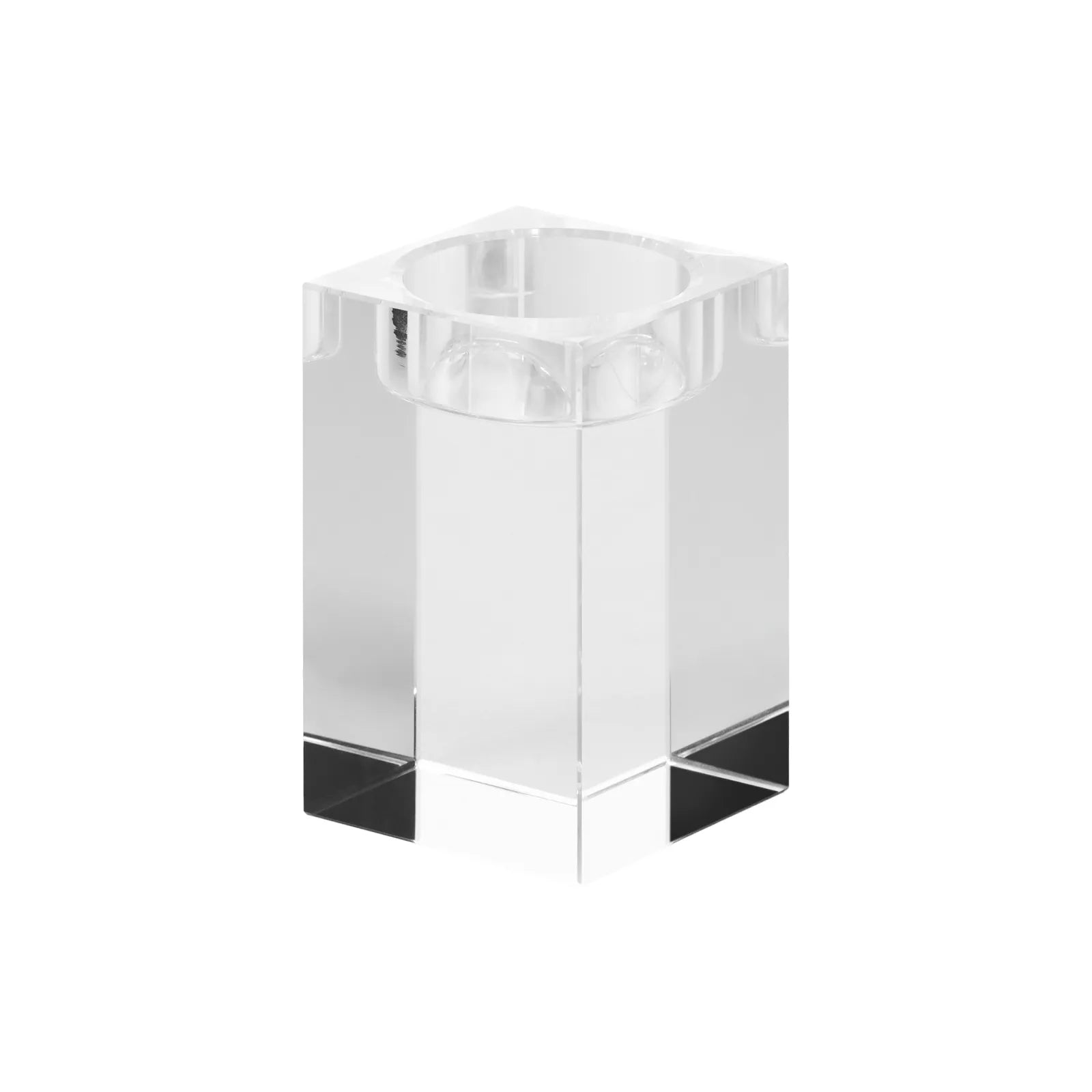 Rectangular K9 crystal candle holder, blank