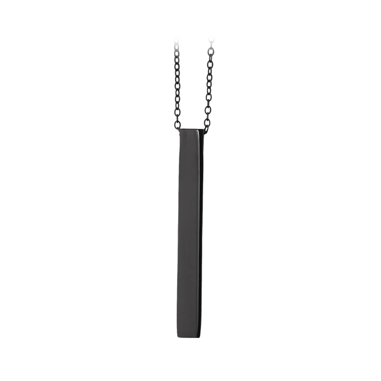 Black vertical bar necklace