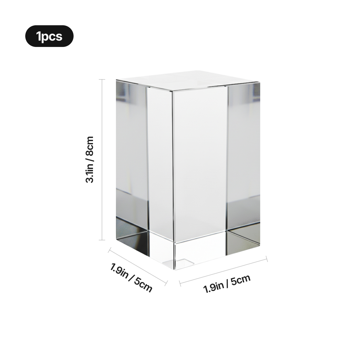 K9 crystal block size chart