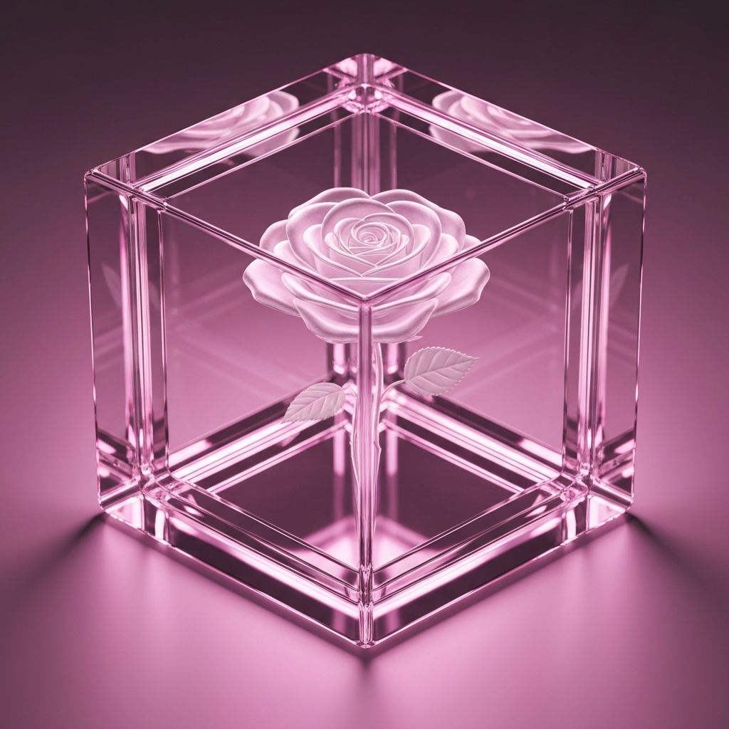 3D Crystal Rose
